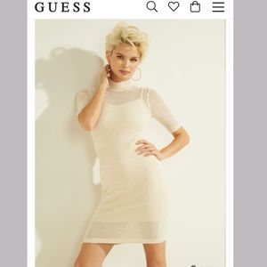 Guess Lacey Mock-Neck Dress